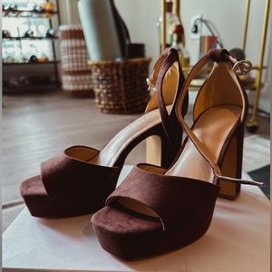 The Drop Brown Platform Heels - Size 6 - NWT
